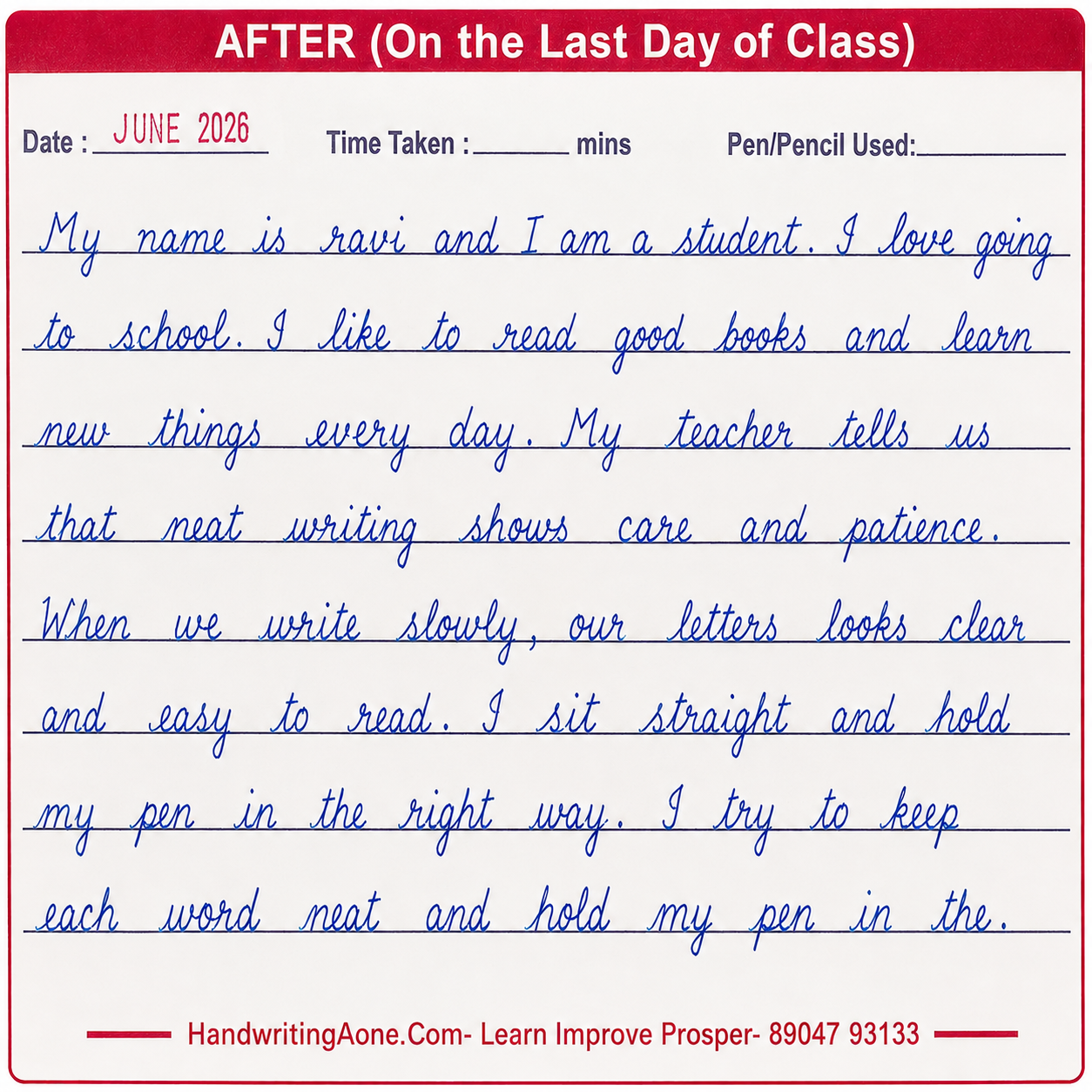 After Handwriting