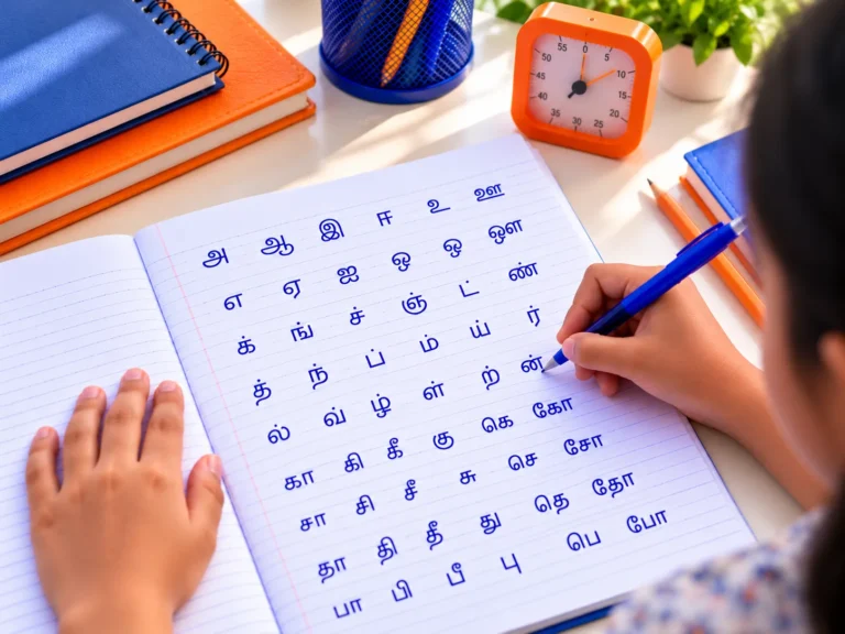 Tamil handwriting practice - Tamil handwriting classes at HandwritingAone